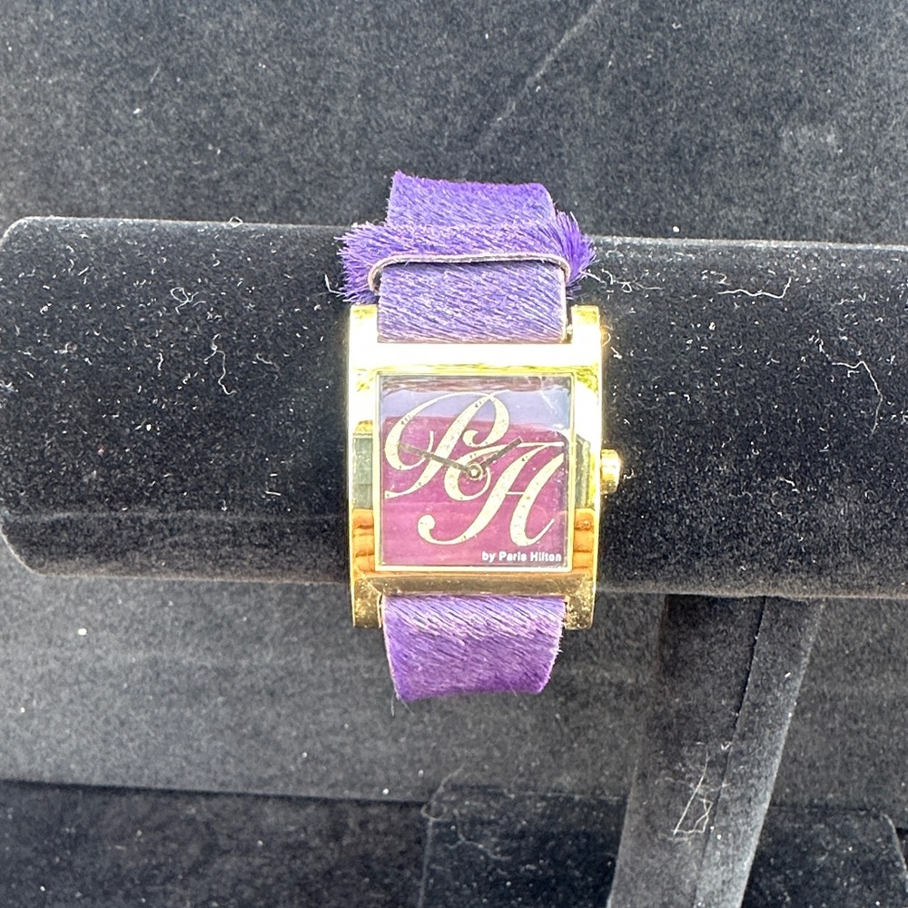 Paris Hilton Purple and Gold Timepiece